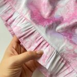 تاپ و شلوارک ساتن طرح pink forest - Image 4