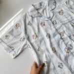 ست بلوز و شلوار راحتی موسلین طرح خرگوش بالدار - Image 2