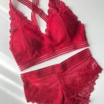 ست نیمتنه شورت گیپور فانتزی کش شیشه ای - Image 7