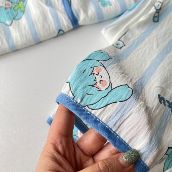 ست بلوز و شلوار راحتی موسلین طرح miku - Image 8