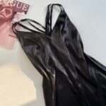 پیراهن ساتن رنگ مشکی