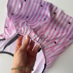 تاپ و شلوارک ساتن طرح ویکتوریا صورتی - Image 7