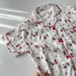 ست بلوز و شلوار و شلوارک نخی موسلین طرح سگ قرمز - Image 3